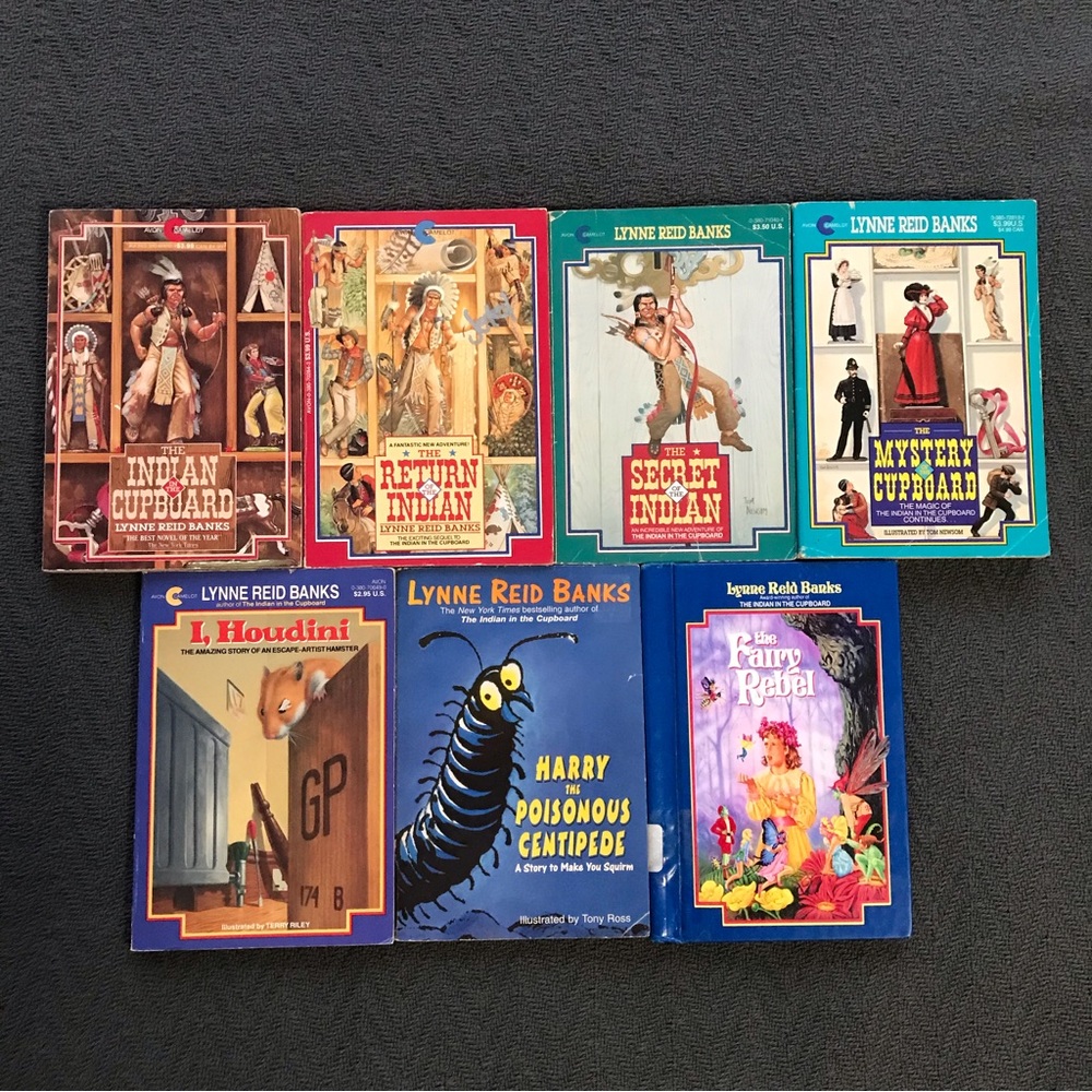 Vintage Lynne Reid Banks Indian in the Cupboard Fairy Rebel I, Houdini Centipede